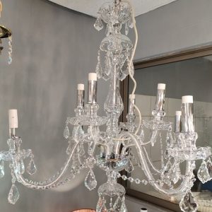 683-03-8 LAMPARA MARIA TERESA CRISTAL CHECO 8 LUCES